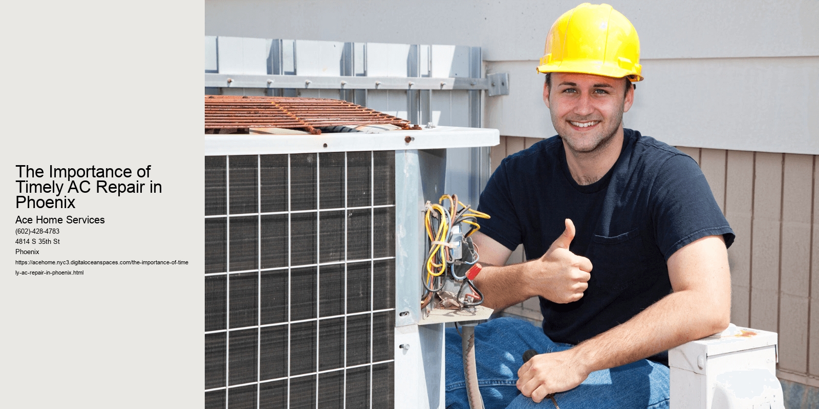The Importance of Timely AC Repair in Phoenix